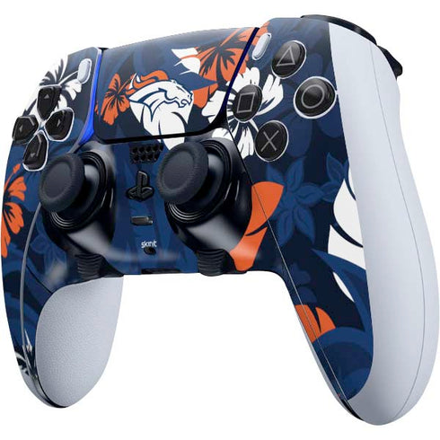 NFL Denver Broncos Tropical Print PS5 DualSense Edge Pro Controller Skin