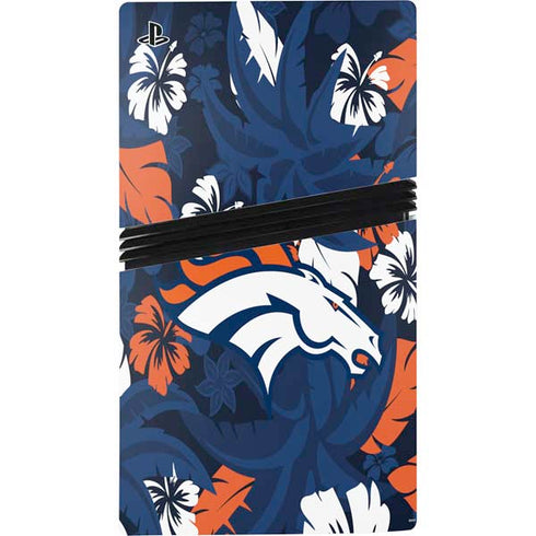 NFL Denver Broncos Tropical Print PS5 Pro Bundle Skin
