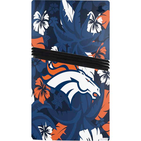 NFL Denver Broncos Tropical Print PS5 Pro Bundle Skin