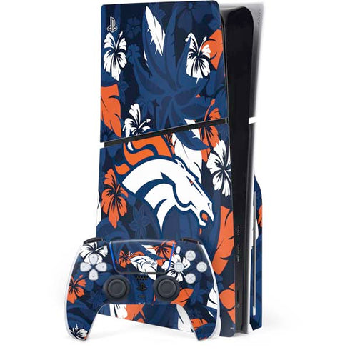 NFL Denver Broncos Tropical Print PlayStation PS5 Skins