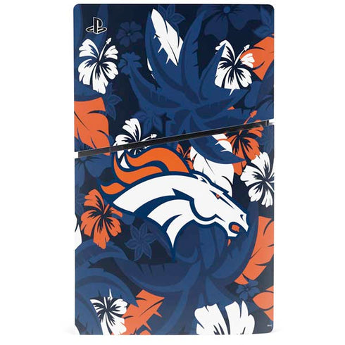 NFL Denver Broncos Tropical Print PS5 Slim Digital Edition Console Skin