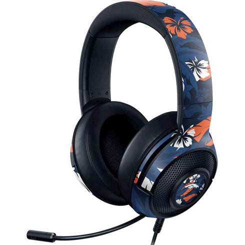 NFL Denver Broncos Tropical Print Razer Kraken X Skin