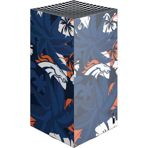 NFL Denver Broncos Tropical Print XBox Series X Digital Edition Console Skin