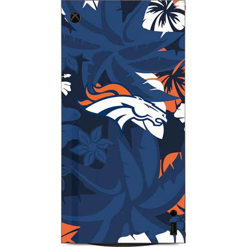 NFL Denver Broncos Tropical Print XBox Series X Digital Edition Console Skin