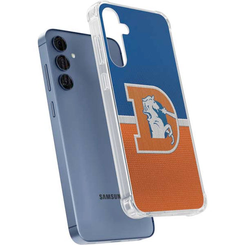 NFL Denver Broncos Vintage Galaxy A55 5G Clear Case