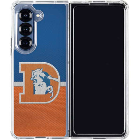 NFL Denver Broncos Vintage Galaxy Z Fold6 Clear Case