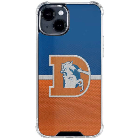 NFL Denver Broncos Vintage iPhone 15 Clear Case