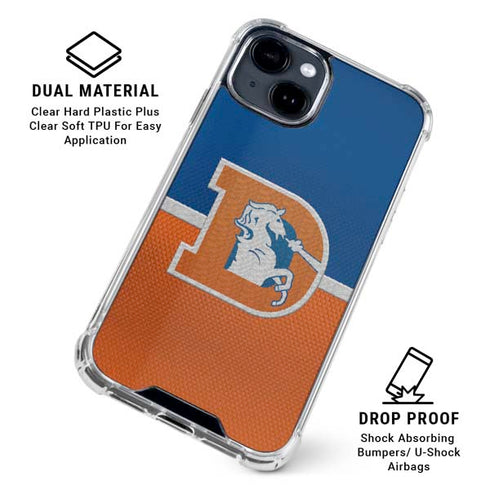 NFL Denver Broncos Vintage iPhone 15 Clear Case