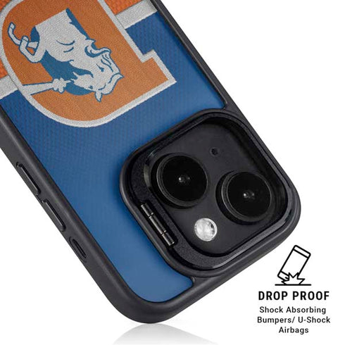 NFL Denver Broncos Vintage iPhone 15 Plus Kickstand Case