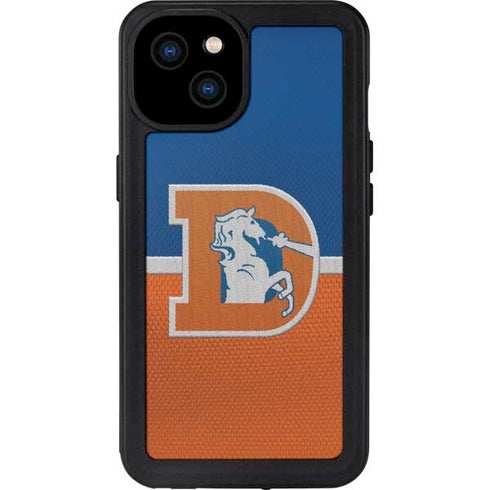 NFL Denver Broncos Vintage iPhone 15 Plus Waterproof Case