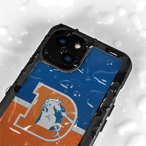 NFL Denver Broncos Vintage iPhone 15 Plus Waterproof Case