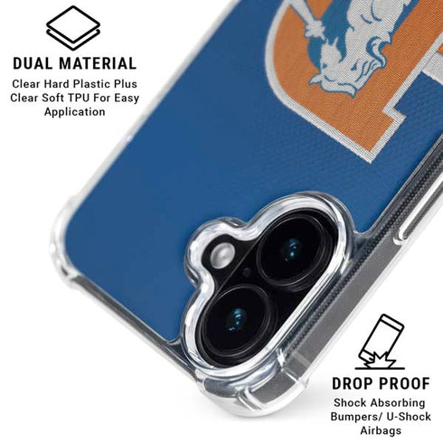 NFL Denver Broncos Vintage iPhone 16 Plus Clear Case