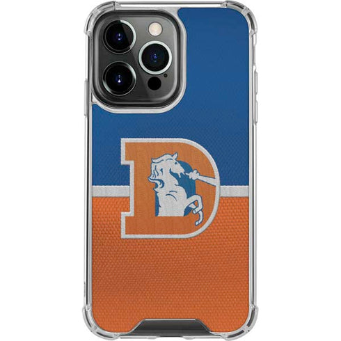 NFL Denver Broncos Vintage iPhone 16 Pro Max Clear Case