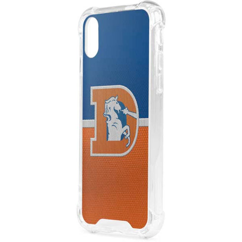 NFL Denver Broncos Vintage iPhone XS Clear Case