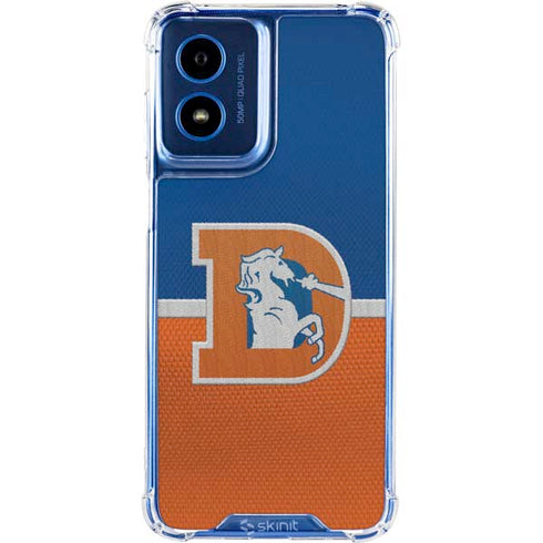 NFL Denver Broncos Vintage Moto G 5G (2024) Clear Case