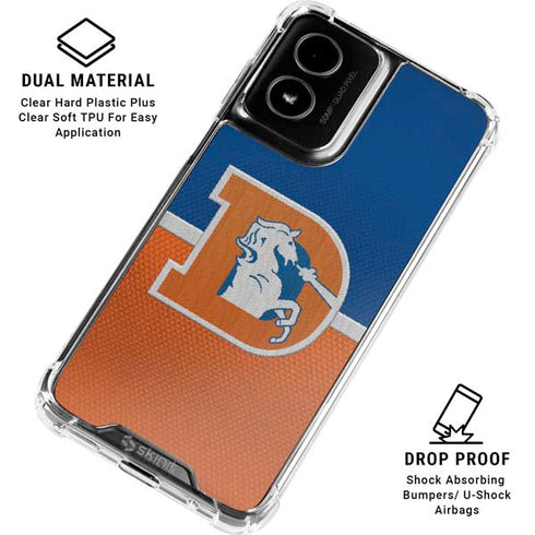 NFL Denver Broncos Vintage Moto G Power 5G (2024) Clear Case