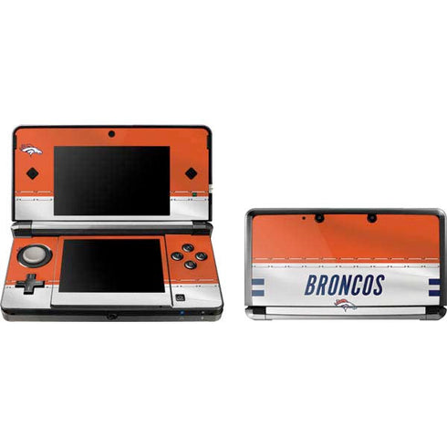 NFL Denver Broncos White Striped Nintendo Skins