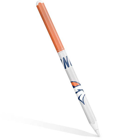 NFL Denver Broncos White Striped Apple Pencil (2nd Gen 2019) Skin
