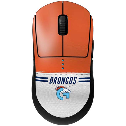 NFL Denver Broncos White Striped G Pro Wireless Gaming Mouse Skin