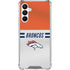 NFL Denver Broncos White Striped Galaxy A16 5G Clear Case