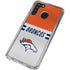 NFL Denver Broncos White Striped Galaxy A21 Clear Case