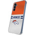 NFL Denver Broncos White Striped Galaxy A35 5G Clear Case