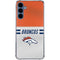 NFL Denver Broncos White Striped Galaxy A55 5G Clear Case