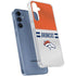 NFL Denver Broncos White Striped Galaxy A55 5G Clear Case