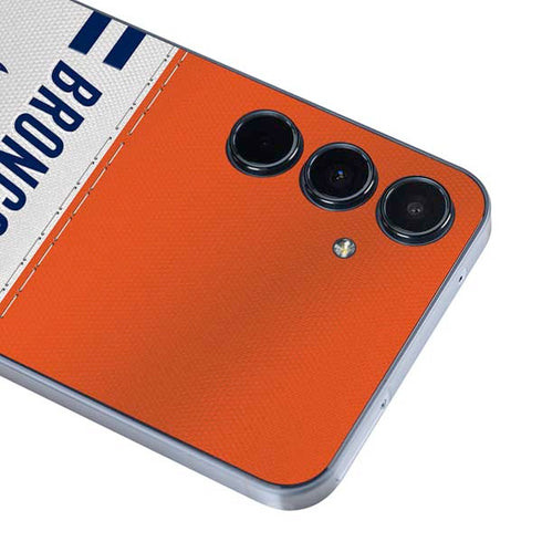 NFL Denver Broncos White Striped Galaxy A55 5G Skin