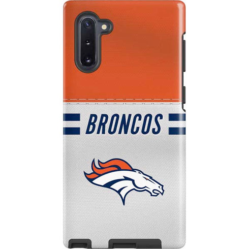 NFL Denver Broncos White Striped Galaxy Cases