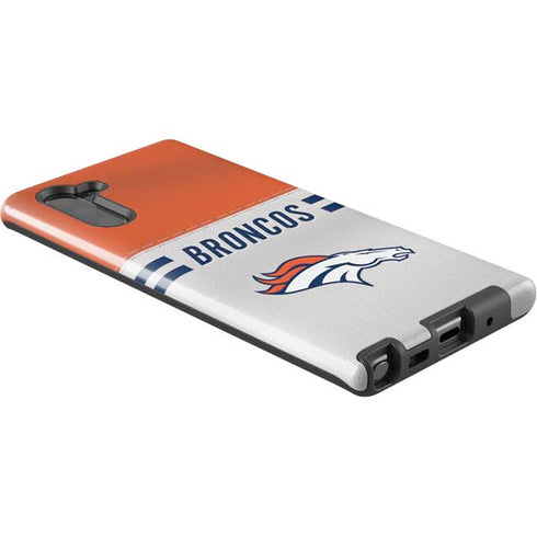 NFL Denver Broncos White Striped Galaxy Note 10 Pro Case