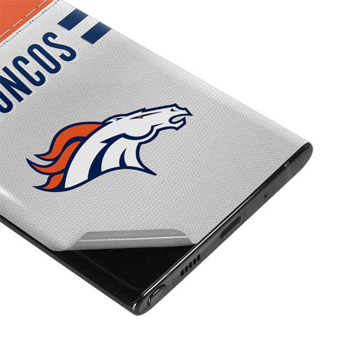 NFL Denver Broncos White Striped Galaxy Note 10 Skin