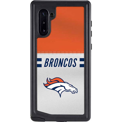 NFL Denver Broncos White Striped Galaxy Cases