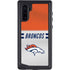 NFL Denver Broncos White Striped Galaxy Note 10 Waterproof Case