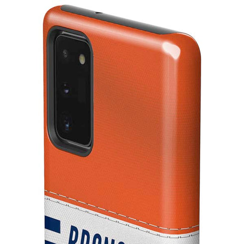 NFL Denver Broncos White Striped Galaxy Note20 5G Pro Case