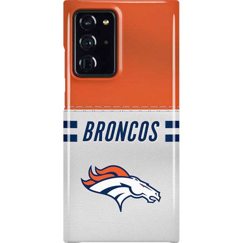 NFL Denver Broncos White Striped Galaxy Note20 Ultra 5G Lite Case