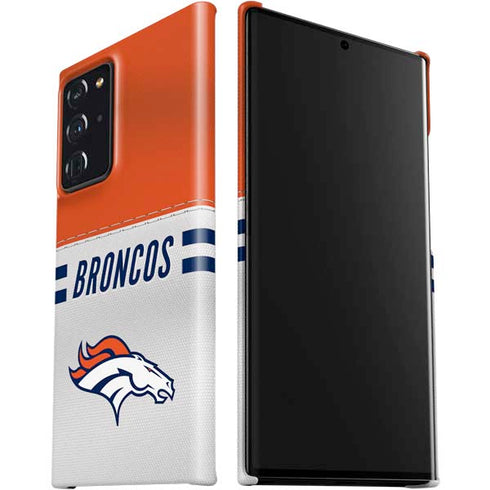 NFL Denver Broncos White Striped Galaxy Note20 Ultra 5G Lite Case