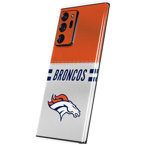 NFL Denver Broncos White Striped Galaxy Note20 Ultra 5G Skin