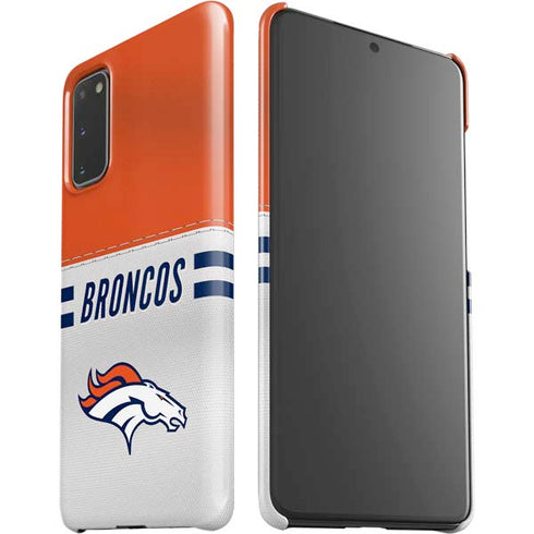 NFL Denver Broncos White Striped Galaxy S20 Lite Case