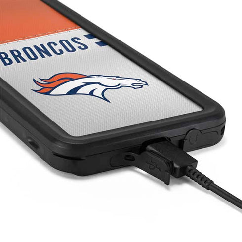 NFL Denver Broncos White Striped Galaxy S20 Waterproof Case