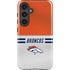 NFL Denver Broncos White Striped Galaxy S25 Impact Case