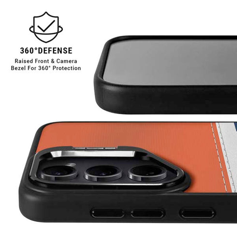 NFL Denver Broncos White Striped Galaxy S25 Kickstand Case