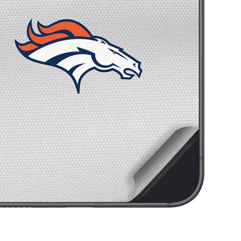 NFL Denver Broncos White Striped Galaxy S25 Plus Skin