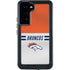 NFL Denver Broncos White Striped Galaxy S24 Plus Waterproof Case