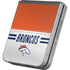 NFL Denver Broncos White Striped Galaxy Z Flip6 Skin