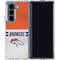 NFL Denver Broncos White Striped Galaxy Z Fold5 5G Clear Case