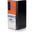 NFL Denver Broncos White Striped Galaxy Z Fold5 5G Skin