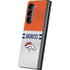 NFL Denver Broncos White Striped Galaxy Z Fold5 5G Skin