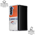 NFL Denver Broncos White Striped Galaxy Z Fold6 Clear Case