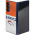 NFL Denver Broncos White Striped Galaxy Z Fold6 Skin